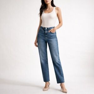 J. Crew Women's Straight Leg Stovepipe high rise Jeans in Blue